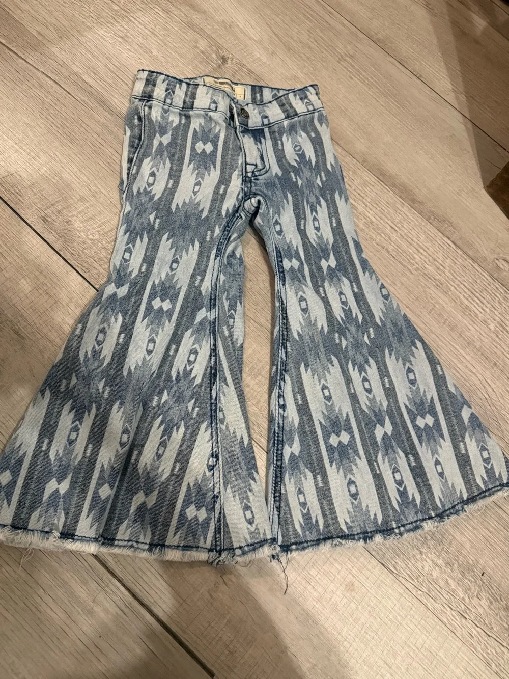 Girls 4t Western Flare Jeans Set Rock&Roll Denim